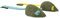 Vitakraft PAROLE2.0CHAT - Set di 2 giocattoli a base di erba gatta, colore verde e giallo