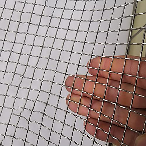 QQXY Alambre Tejido de Malla, Rejilla Metálica para Jardín de Seguridad,Valla para Animales y Plantas,8 Malla 304 Mallas De Acero Inoxidable para Animales y Plantas