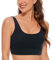 CRZ YOGA Damen Butterluxe Sport BH U Back Ohne Buegel Große Brüste Fitness Yoga BH Top Schwarz L