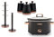 Tower Cavaletto Black & Rose Gold 3.5L Slow Cooker, Set of 3 Tea, Coffee & Sugar Canisters, Mug Tree & Towel Pole. Matching Set of 6 Kitchen Items in Black & Rose Gold