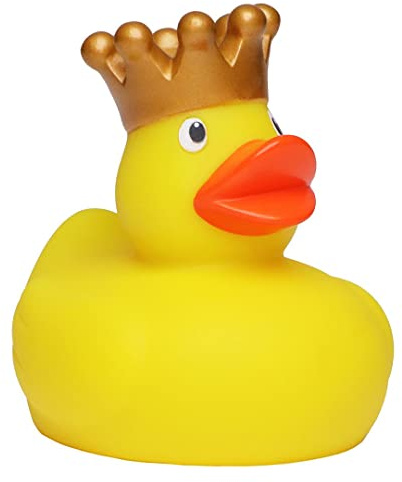 Schnabels Quietsche-Ente König - Geschenk für Geburt Geburtstag Namenstag Kinder Baby Freund-in Mädchen Junge - Spielzeug Bade-Ente Badewanne Deko