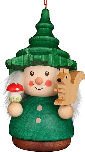 Christbaumschmuck Wackelmännchen Baumwichtel grün - 9,5 cm