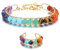 GEHECRST 7 Chakra Armband mit Natürliche Chakra Ring Edelstein Armbänder Yoga Armband Healing Reiki Energietherapie Glückbringen Edelstein für Damen Herren