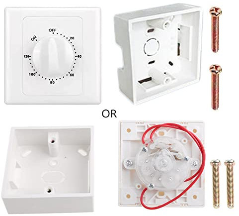 Haveratio pour Interrupteur de Temps Interrupteur de lumière Prises Compte à rebours 220V Interrupteur minuterie numérique Interrupteur de Commande Prise Plaque de Couverture Maison 60min