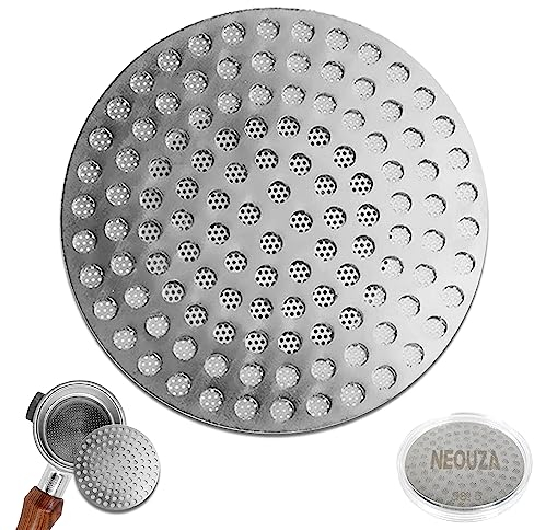 NEOUZA V2 Espresso-Pucksieb, 1,5 mm dick, Netzfilter, Edelstahl, für Barista-Kaffeesiebträgerkorb (58 mm)