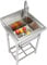 VEVOR Fregadero utilitario de acero inoxidable, fregadero pequeño independiente de 1 compartimento que incluye grifo y patas, fregaderos comerciales de un solo tazón de 16 x 13 x 8,7 pulgadas