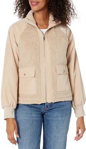Calvin Klein Damen Strickjacke mit Reißverschluss Lässiger Blazer, Latte, XS