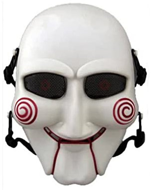 Hworks Máscara de esqueleto de sierra para cosplay de Halloween, accesorios de cosplay de plástico