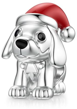 LANBEIDE Weihnachts H Charms, 925er Sterling Silber Weihnachtsh Charms, Perlen für Pandora Armband, Weihnachtsgeburtstagsgeschenke für Frauen