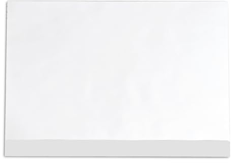 PuK Krämmer GmbH Papier-Schreibtischunterlage Blanko mit Schutzleiste transparent | DIN A2 59,4 x 42 cm Querformat | verleimt | 25 Blatt zum Abreißen Kantenschutz transparent