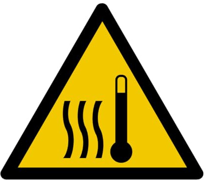 W225 - Hohe Temperatur - Warnschild - Maße wählbar - Norm ISO 7010