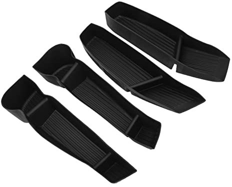 Jadeshay 4PCS Car Door Side Storage Box Front and Rear Door Slot Pockets Car Side Door Organizer Tray for Tesla Model Y 2020‑2023