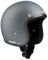 BANDIT Jet Premium Open Motorcycle Helmet Matte Gray Leather Profile Custom Biker Style Visor Included Dull Gray Open Helmet JETPAG (L)
