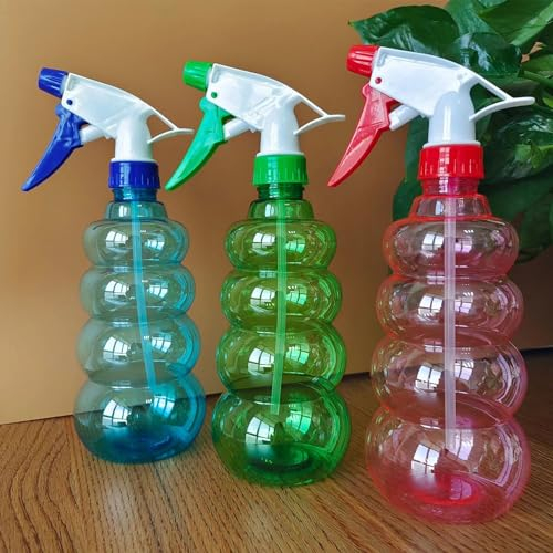 Diompirux 3 Piezas 500 ml Botella Pulverizador, Plastico Gatillo Botellas de Spray Vacías,Botellas Atomizador de Agua,Botellas Rellenables con Gatillo Multiusos,para Regar Plantas de Jardín