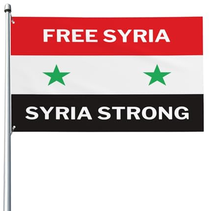 Kostenlose Syrien-Flagge, 3 x 5, starke Syrien-Flagge, 3 x 5 „Pray For Syria-Flagge, „I Stand With Syria, Yard-Flagge „I Love Syria, 3 x 5 Fuß mit Messingösen, Außen-Yard-Flagge, Polyester-Banners