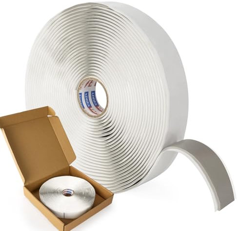 ADHES Ruban Butyle Ruban Etancheite 19mm x 9m x 1 Rouleaux, Épais de 3mm Ruban Adhésif Haute Temperature Ruban de Réparation pour façades, toit, toit plat Butyl Seal Tape