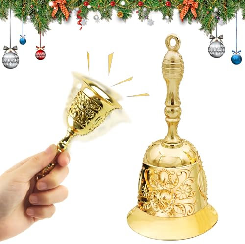 Jemmytu Campana di Natale - Campanella a Mano Babbo Natale, Decorazione Natalizia, Campana Tavolo, di Servizio - Squisito Regalo
