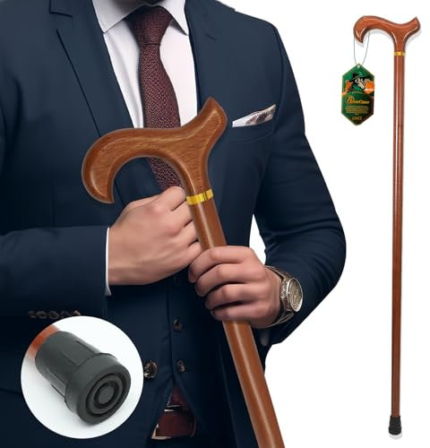 BeneCane Gehstock aus Holz für ältere Menschen, modische handgefertigte Stöcke für Damen und Herren, Unisex-Stick mit ergonomischem Griff