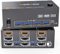 KVM Switch 3 Monitore 2 Computer 4K@144Hz 8K@60Hz, Displayport + HDMI USB3.0 KVM Switches mit 4 USB 3.0 Anschlüssen, kabelgebundener Fernbedienung, Netzteil und USB3.0 Kabel im Lieferumfang enthalten