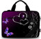 Mibbxea 14,5 15 15,6 Zoll Canvas Laptoptasche,Messenger Tasche,Einzelne Schultertasche mit verstellbarem Gurt,Reisetasche,Schützende Tragetasche für Computer,Ultrabook,Netbook (Herz-Schmetterling)