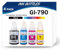 4er-Pack GI-790 Nachfülltintenflaschen, Patronen, kompatibel mit Canon PIXMA G1000 G1010 G2000 G2002 G2010 G3000 G3010 G4000 G4010 Drucker für Schulen, Banken, Büros, Krankenhäuser,4 Color-1 Set