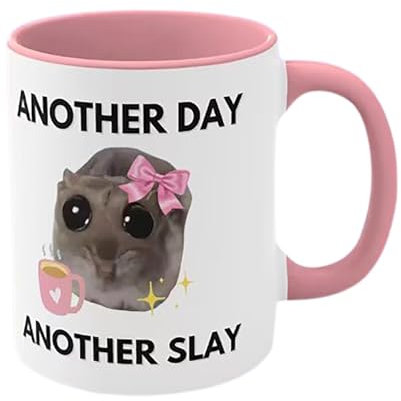 350 Ml Traurige Hamster Tasse, Sad Hamster Meme Tasse, Hamster Lustige Tassen, Keramik Hamsti Meme Tasse, Another Day Another Slay Mug Hamster, Geschenk Für Weihnachten Geburtstag Jubiläum