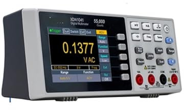 XDM1041 XDM1241 Bench Digital Multimeter 55000 Counts True RMS 3.5 LCD Current Voltmeter Temperature Desktop Multimeters(XDM1041-USB)