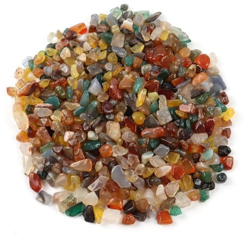GIUSOBG Cailloux Aquarium 4-6mm Galets Decoratif Jardin Irrégulière Gemmes Perles Coloré Bille en Verre Roche de Rivière Gravier pour Aquarium Plantes Vase Remplissage