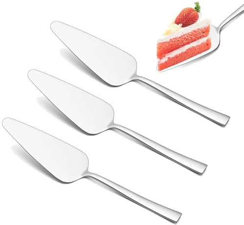3 Pcs Tortenheber,Tortenschaufel,Kuchenheber,Tortenheber Edelstahl,Kuchenheber & Tortenheber,Edelstahl Kuchenheber Tortenschaufel Set,Kuchenschaufel Mit Gezackten Kanten Fur Küchen, Restaurants,Partys