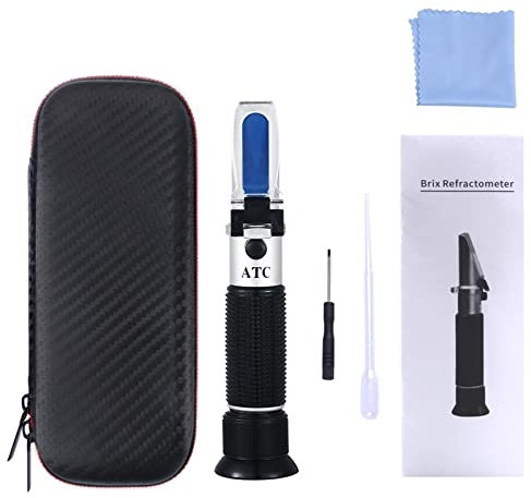 Tragbares Refraktometer ATC Urin/Serum Protein Physiologisches Flüssigkeitskonzentrationsmessgerät mit schwarzer Tasche