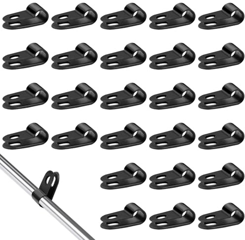 100 pcs R Type Cable Clips, 3/16 Nylon P Clips, Black Cable Cleats | Wire Clamp for Electrical Wire Conduit Cables Management