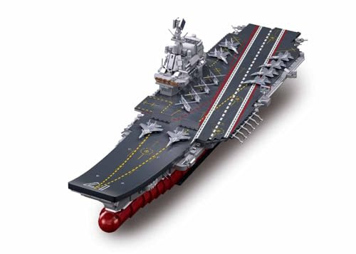 Sluban Shandong Flugzeugträger Modellbausatz, 1/450 Maßstab, 1413 Teile, Marine-Militärschiff, M38-B1189