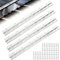 4PCS 12 Inch Piano Hinges Heavy Duty, 300mm Long Continuous Hinges with 50 Screws, Stainless Steel Polished Metal Hinge for Pianos Wood Cabinet Door Large Window Boats Toolbox