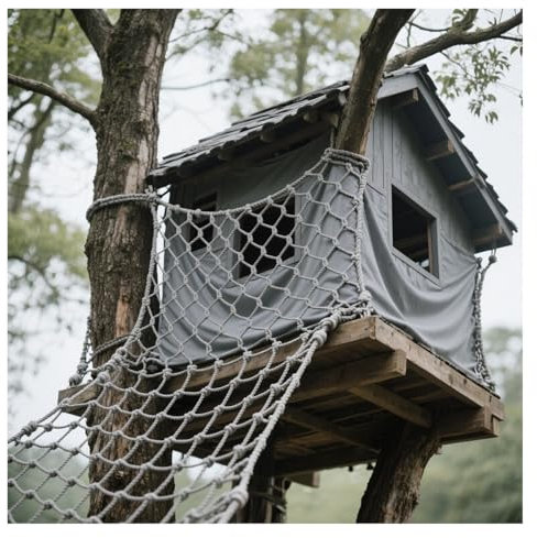 YFQHZDS Climbing Cargo Net, Outdoor Playground Heavy Duty Climbing Net for Adults, Rope Ladder for Obstacle Courses Training,3 * 4m(10 * 13ft)