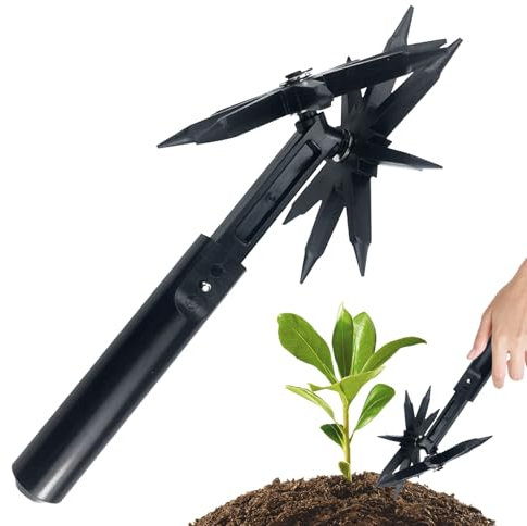 JIEBWCHA Zapetta Manuel Outil Jardinage - Fraiseuse pour pelouse et pour | Outil agricole pour le travail du sol Cultivation Aération Plantation Légumes Jardinage