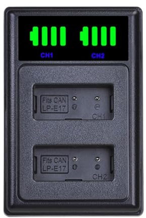 Digitalkamera-Ladegerät Tragbares Camcorder-Ladegerät mit LED-Display für 2