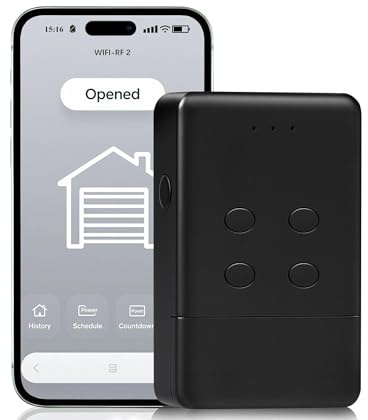 Smart WLAN-Garagentoröffner für Novoferm Novoport Tormatic 502 MAX43-2 512 MIX43-2, kompatibel mit Tuya, Smart Life App Steuerung über USB Typ-C Kabel Anschlus