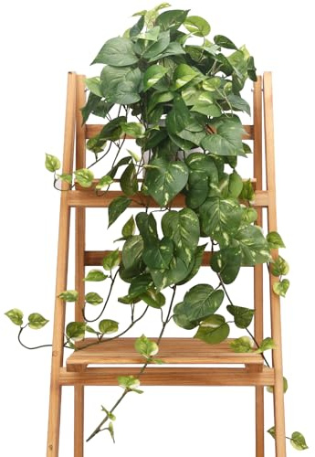 CEWOR Fake Plants Artificial Plants Indoor Faux Plant for Home Decor Silk Realistic Hanging Plants Potted Aesthetic Fake Pothos for Shelves Office Bedroom Bathroom Decor (Green)