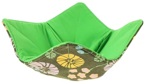 LIGIGWASH Cotton Microwave Bowl Holder Heat-resistant Hot Bowl Pad Insulation Cozy for Soup Anti-scald Reusable Microwave Hot Dish Protector