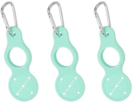 YELARXI Water Bottle Clip, Silicone Water Bottle Carrier Hanging Buckle Clip Keychain Bottles Holder with Towel Loop for Outdoor Camping Hiking Traveling (3 Pack, Green)