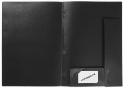 Angebots-Mappe, PP, Klarsichttasche, schwarz