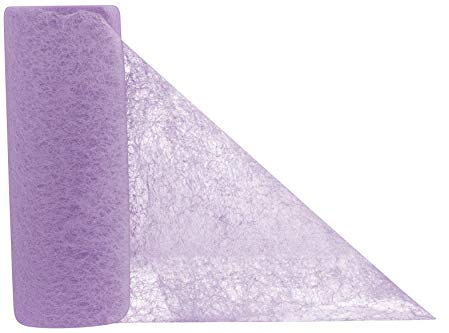 jb® 20m Tischband Tischläufer Tischvlies Vlies Vliesband Kommunion Konfirmation Tischdeko Band Dekostoff Deko Breite 23cm (Flieder)