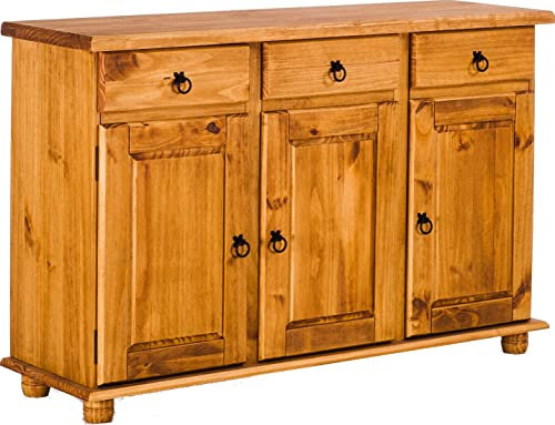 Sideboard Honig Rio Classico Esszimmer Holz Pinie Massivholz Echtholz Farbe wählbar Brasilmöbel