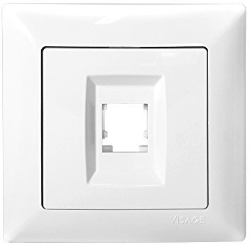 Gunsan Visage Datenbuchse 1-fach Rahmen Weiss