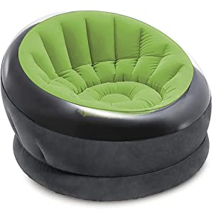Intex 68582NP – Assorted Empire aufblasbarer Sessel, Vinyl, Mehrfarbig, 112 x 109 x 69 cm