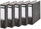 Leitz hochwertiger Ordner 180°, breit | 5er Pack, Schwarz , 1