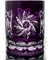 CRISTALICA Whiskyglas Whiskybecher violett Handgeschliffen Kristallglas Schleuderstern 280ml