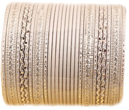 Touchstone 2 Dutzend spezielle Armreifarmbänder der Armreifsammlung für Damen 2.75 Set 2 Weiß