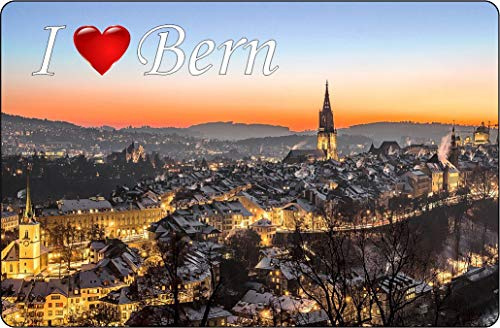 Cadora Magnetschild Kühlschrankmagnet I Love Bern I