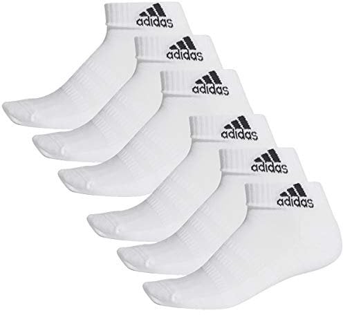 adidas Ankle/Quarter Socken Unisex Kurzsocke Knöchelsocke 6 Paar, Farbe:White, Socken & Strümpfe:46-48